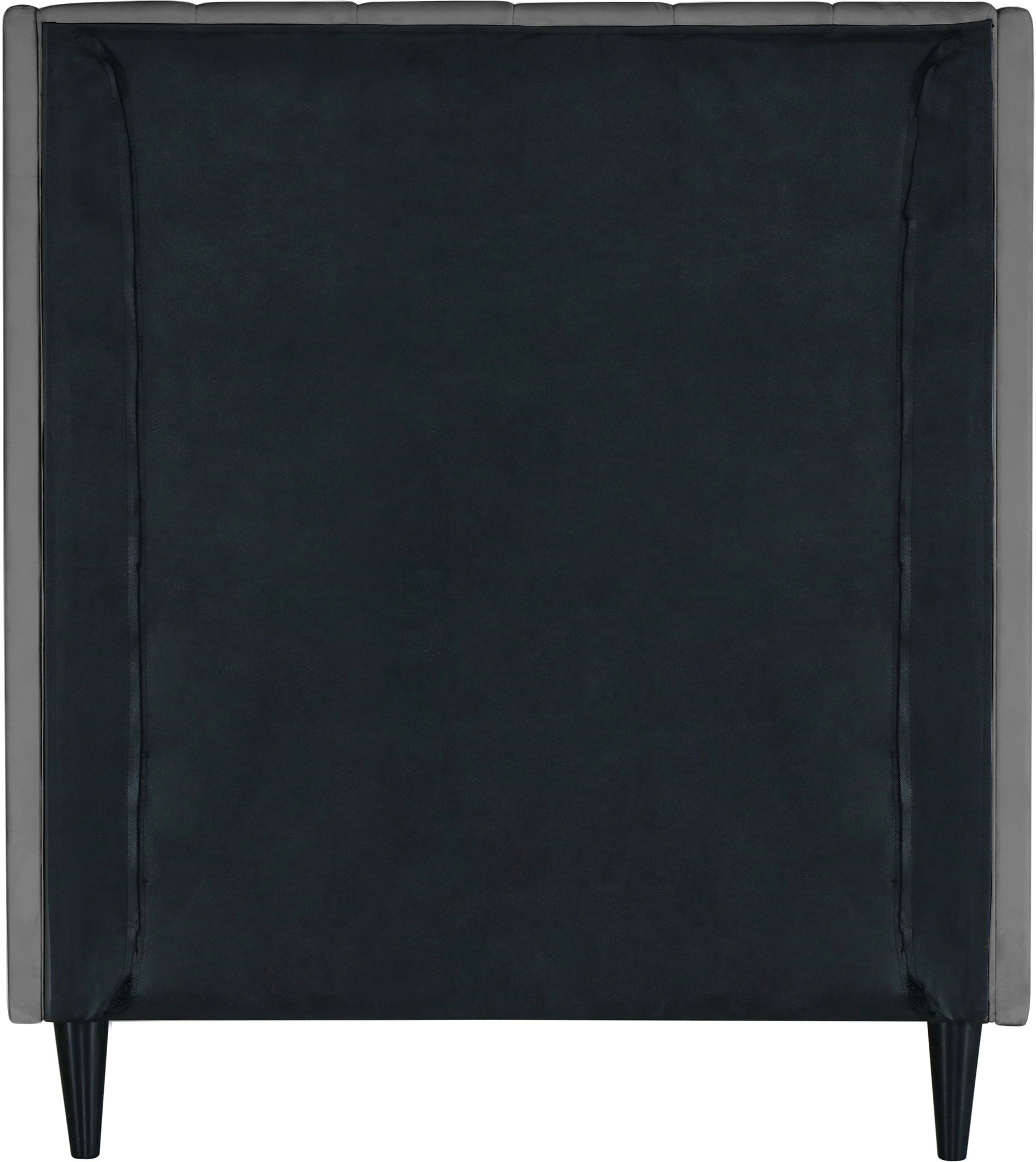 Eva Grey Velvet Twin Bed