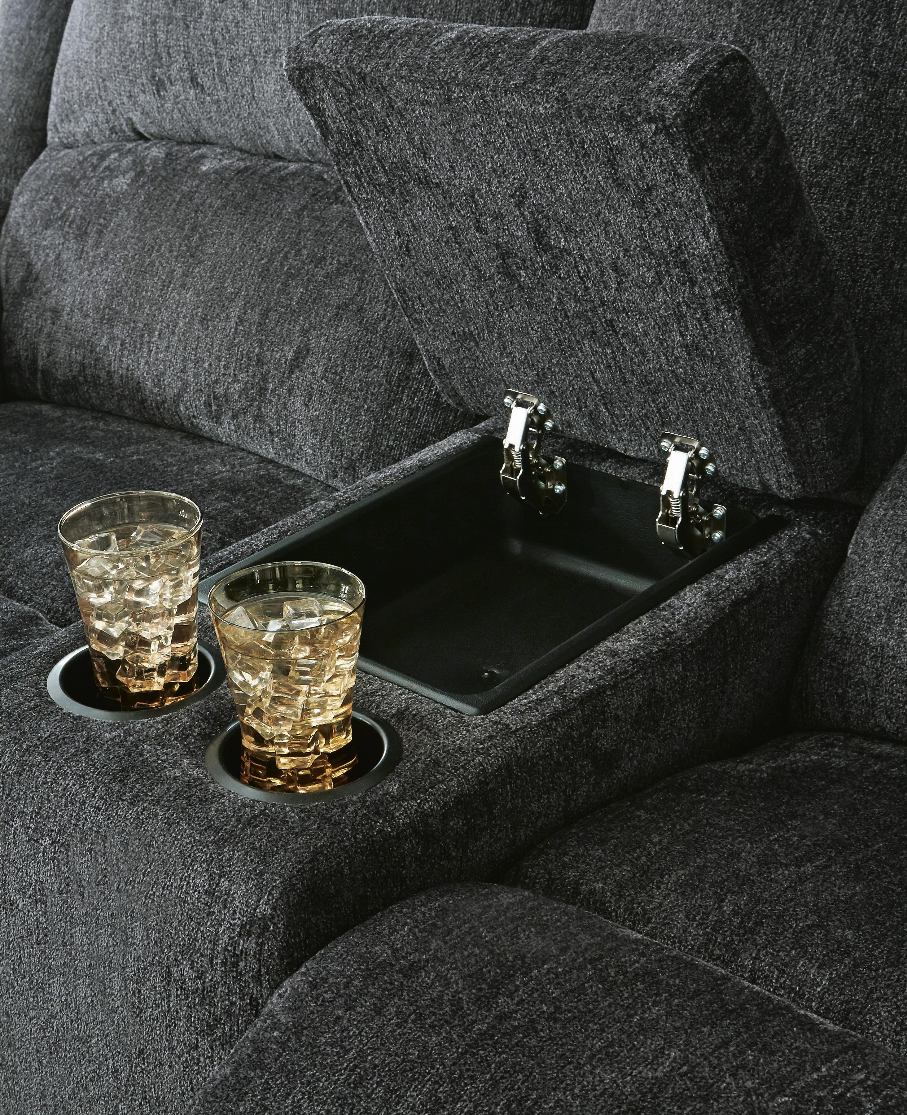 Draycoll Power Reclining Loveseat with Console - Luxury Home Furniture (MI)