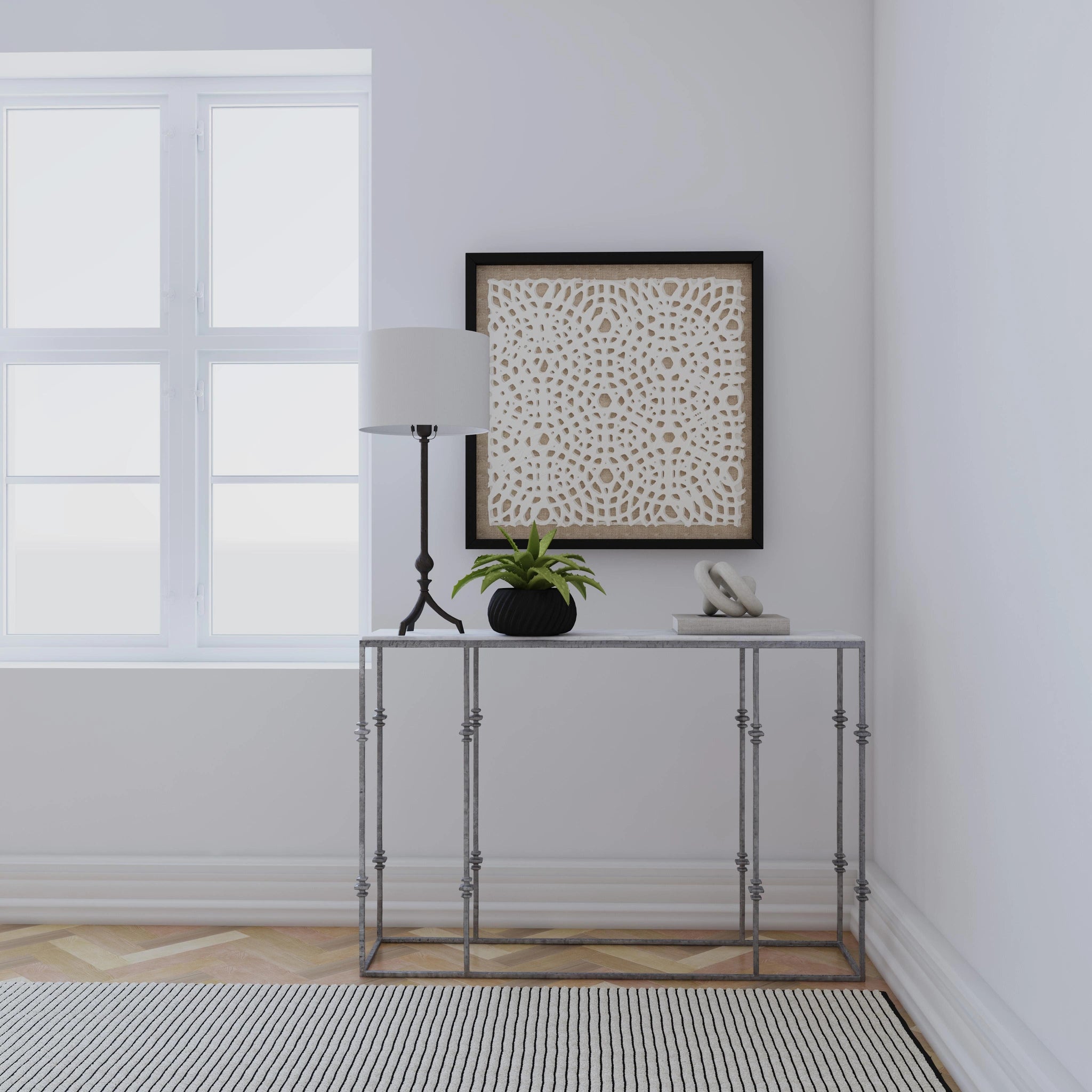 Commerce & Market Small Stone and Metal Console