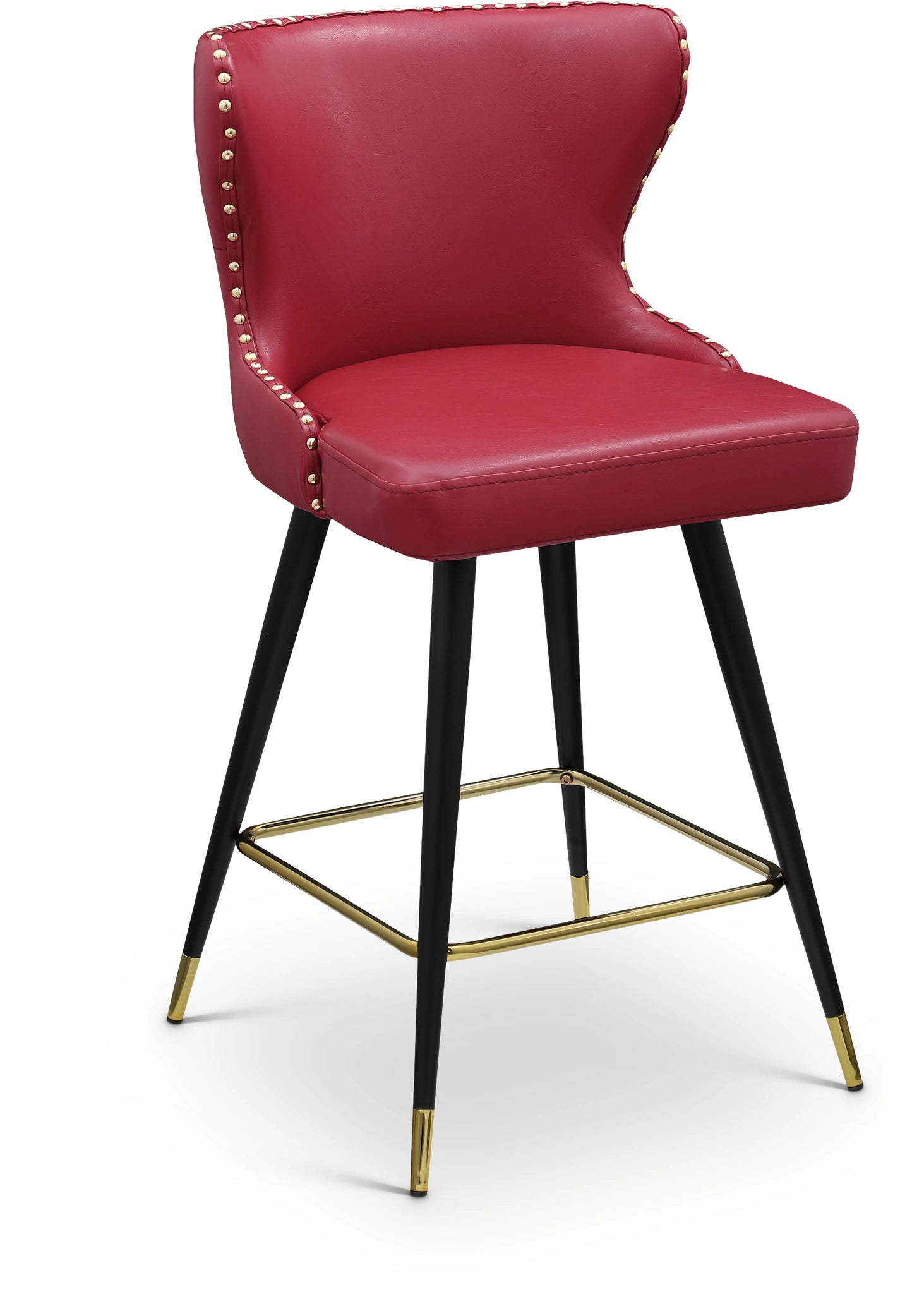 Hendrix Red Faux Leather Counter/Bar Stool