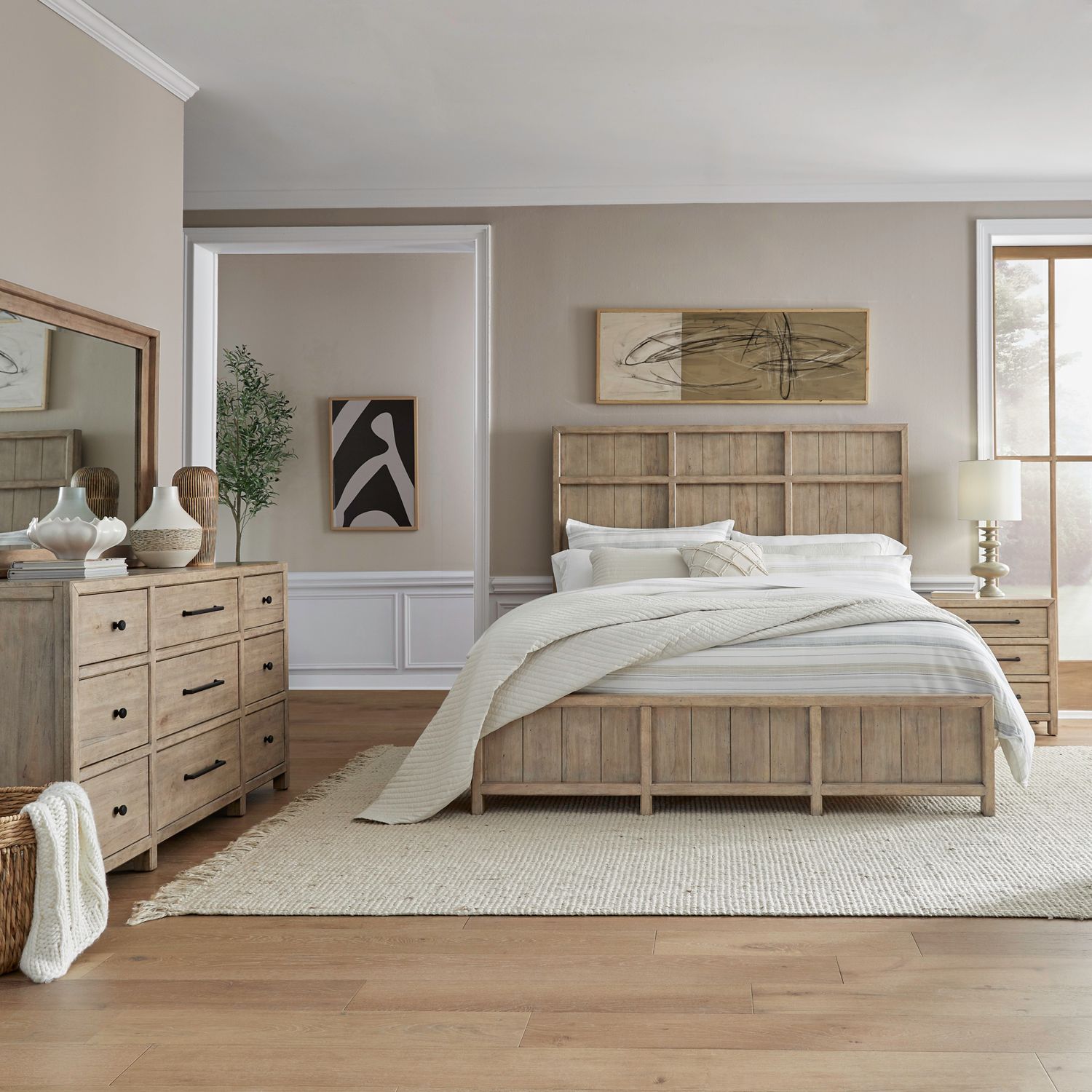 Proximity Place Queen Panel Bed, Dresser & Mirror, Night Stand image