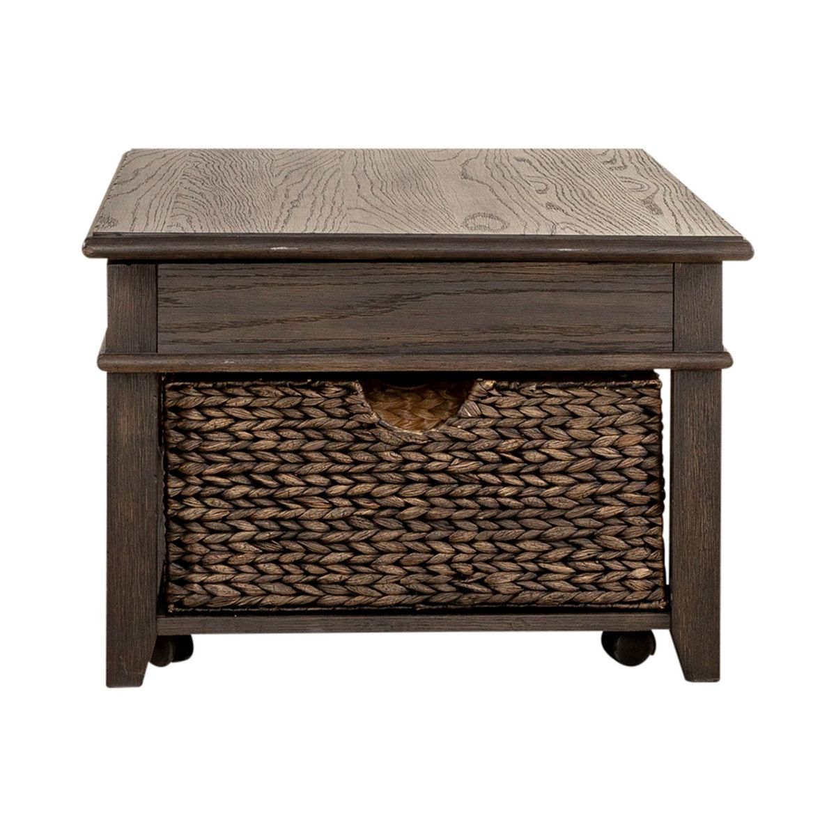 Liberty Furniture Mill Creek Lift Top Cocktail Table in Peppercorn - Luxury Home Furniture (MI)
