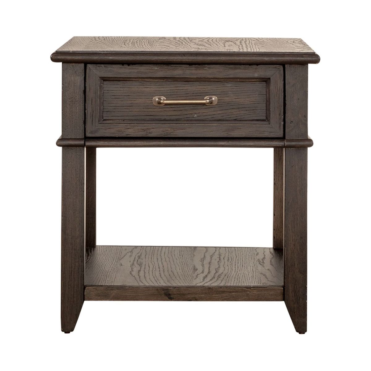 Liberty Furniture Mill Creek Drawer End Table in Peppercorn - Luxury Home Furniture (MI)