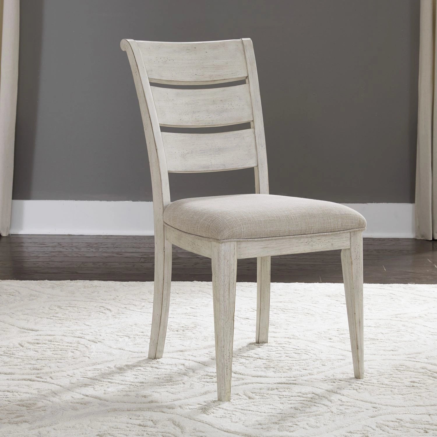 Farmhouse Reimagined Ladder Back Uph Side Chair (RTA) image