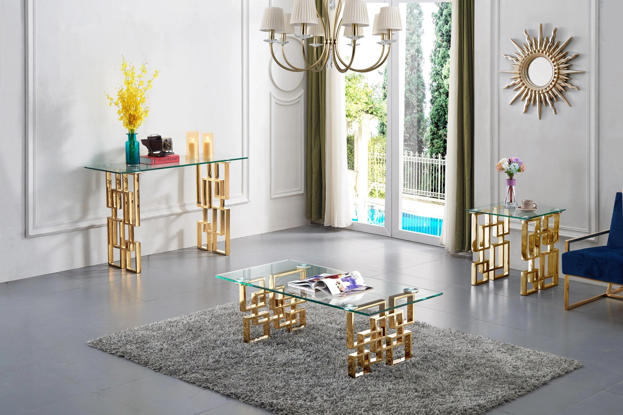Pierre Gold Console Table
