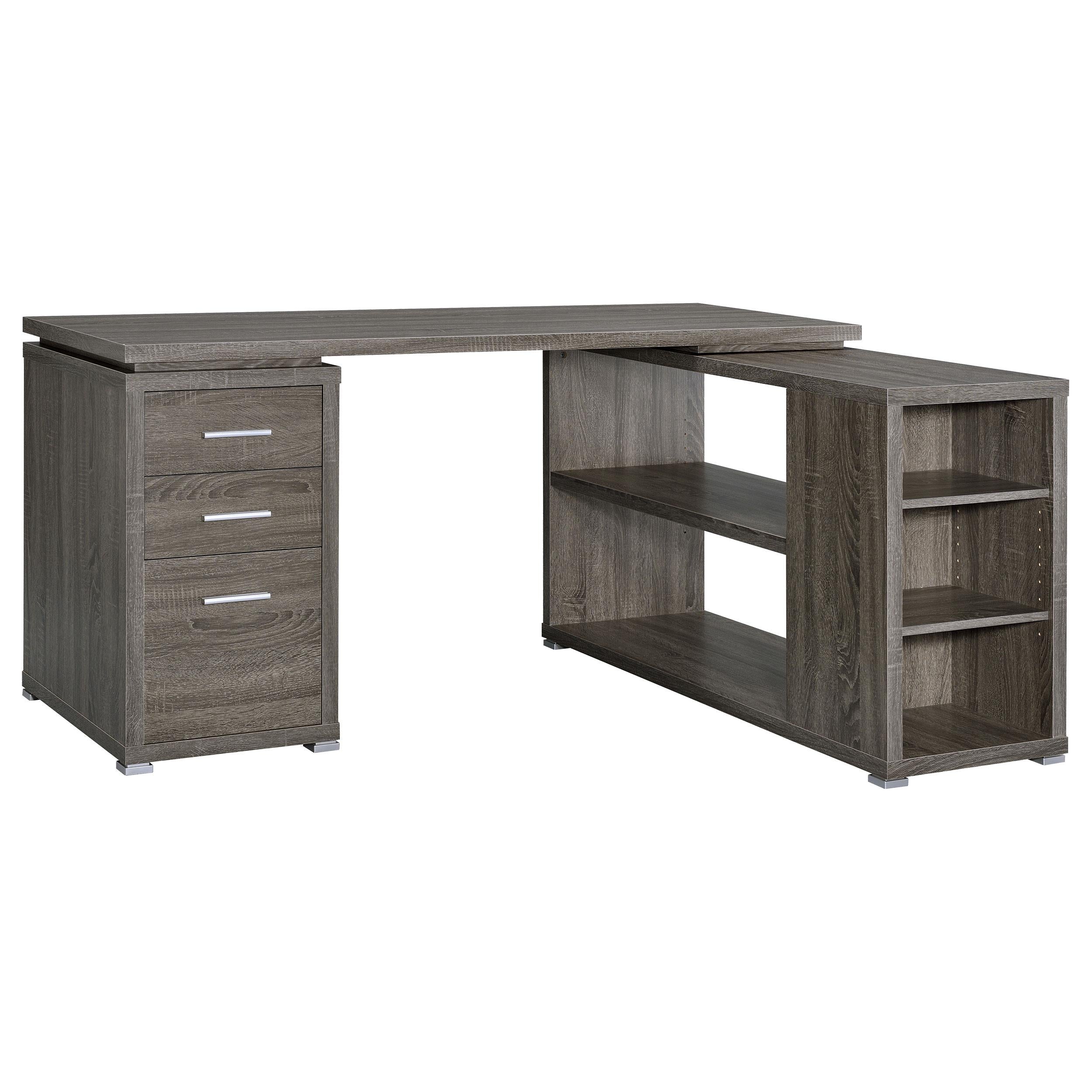 Yvette L-shape Office Desk Weathered Grey image