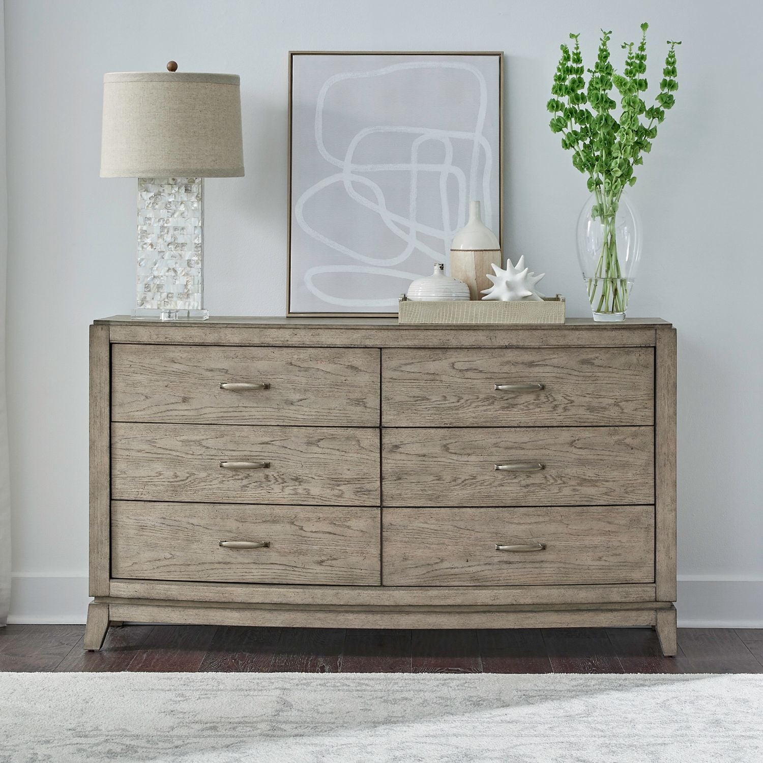Liberty Furniture Avalon 6 Drawer Dresser in Burnished Beige image