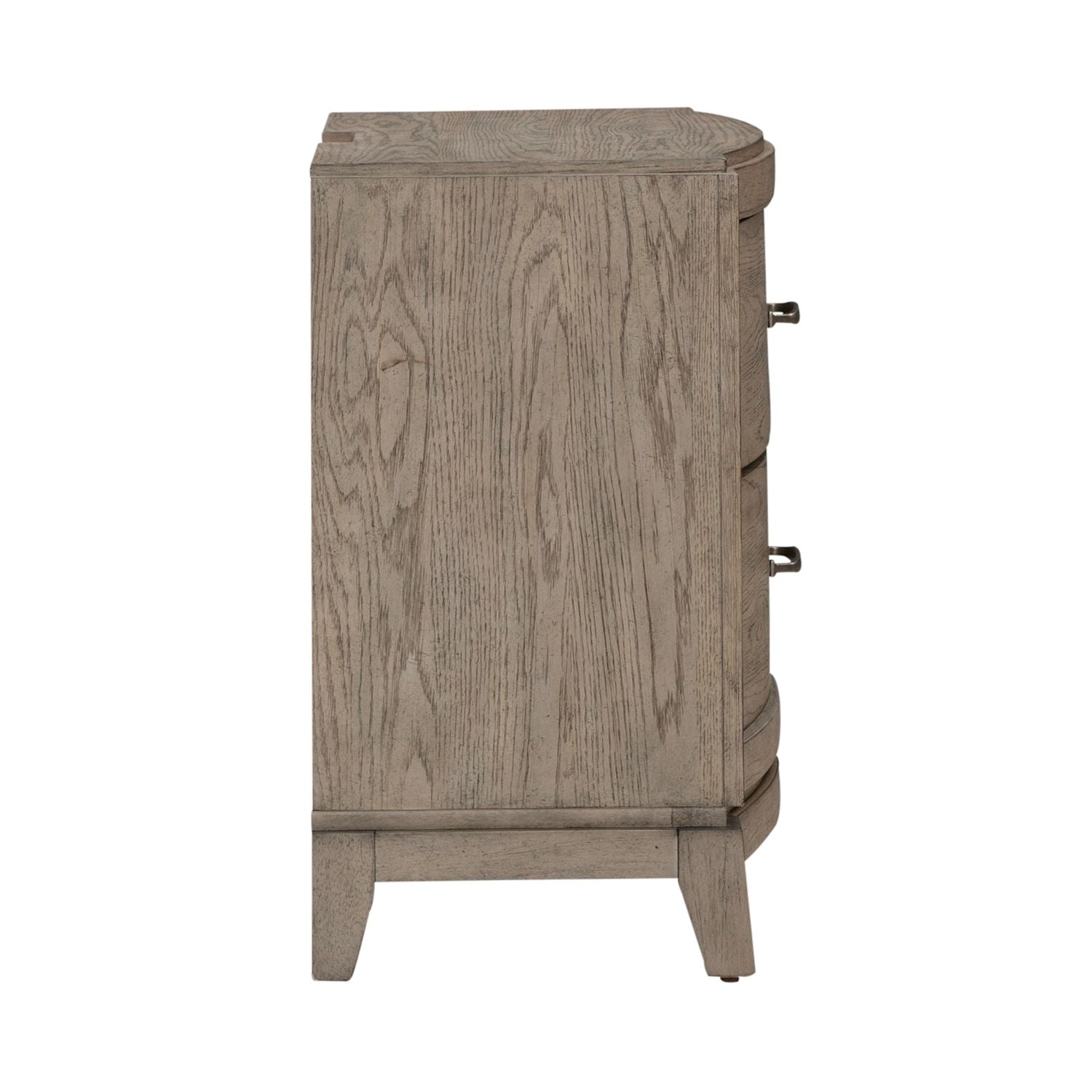 Avalon Nightstand with Charging Station in Burnished Beige