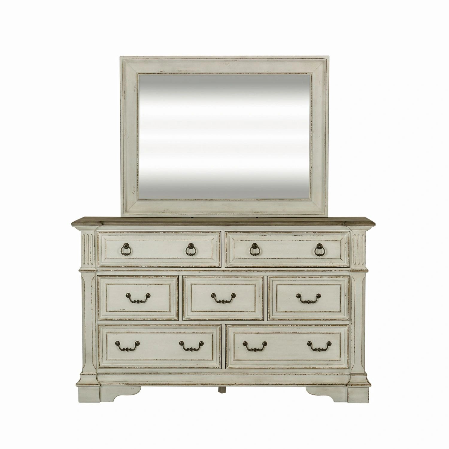 Abbey Park Mirror in Antique White image