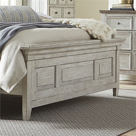 Liberty Furniture Heartland Queen Panel Bed in Antique White - Luxury Home Furniture (MI)
