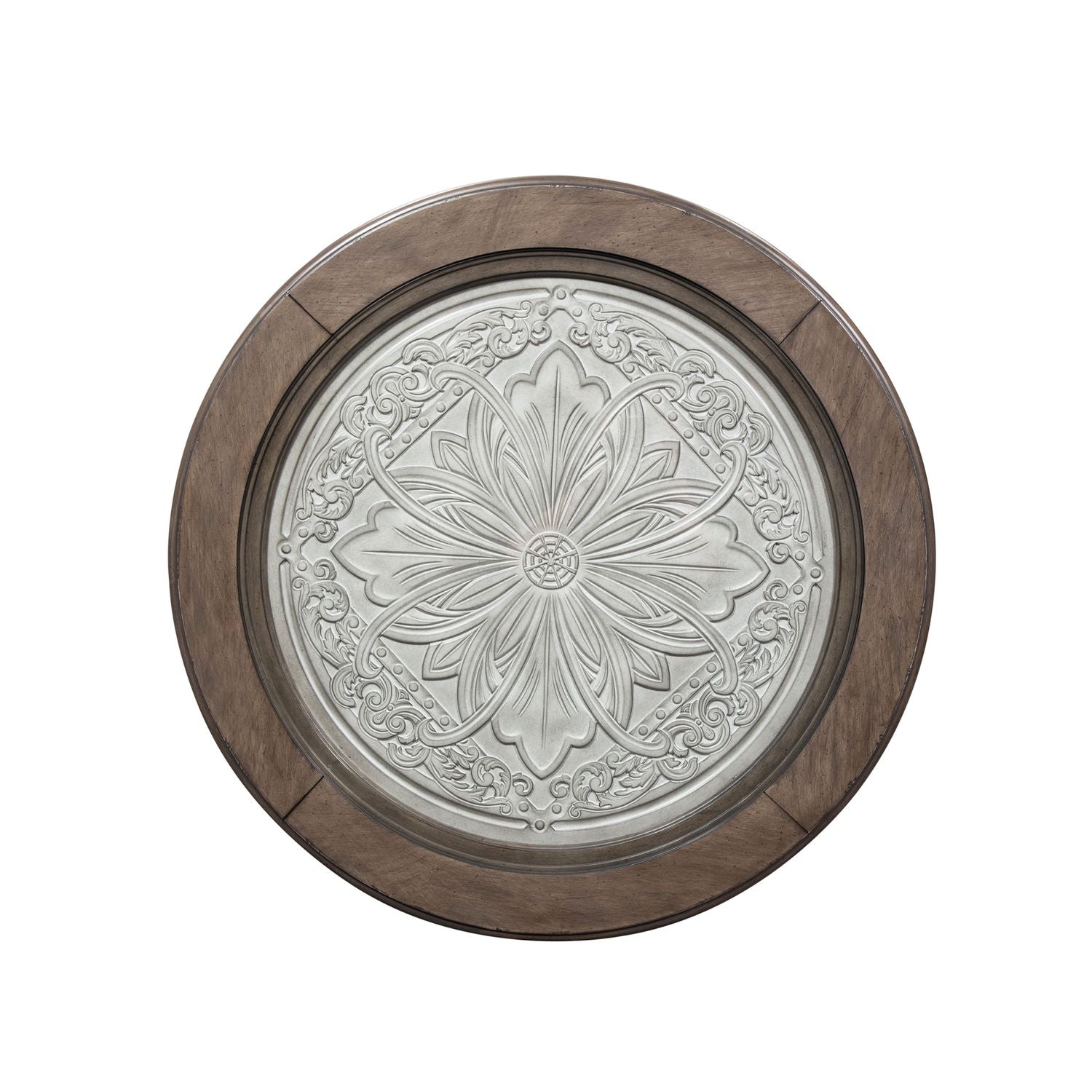 Heartland Round Ceiling Tile Cocktail Table in Antique White image