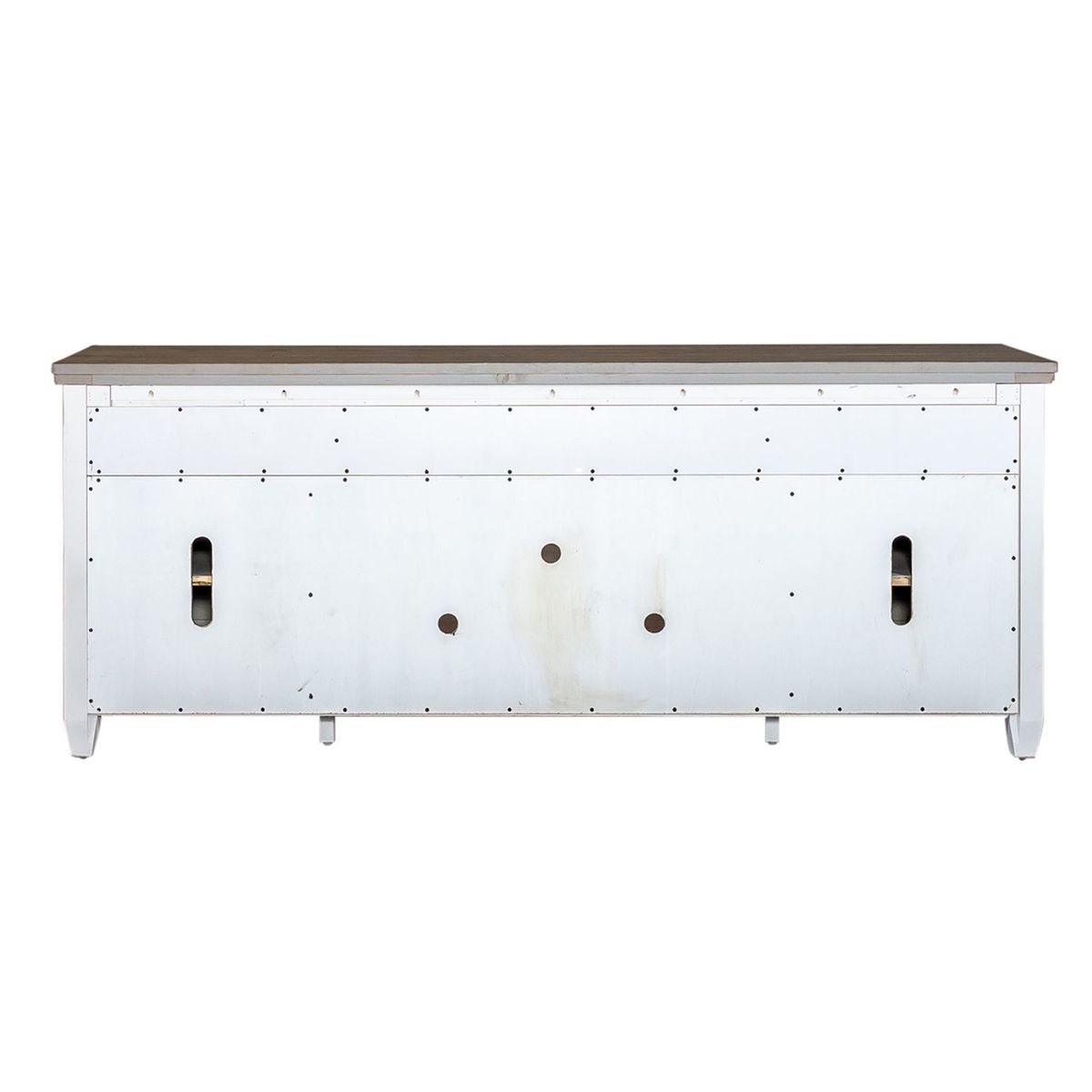 Liberty Heartland 76" Tile TV Console in Antique White - Luxury Home Furniture (MI)