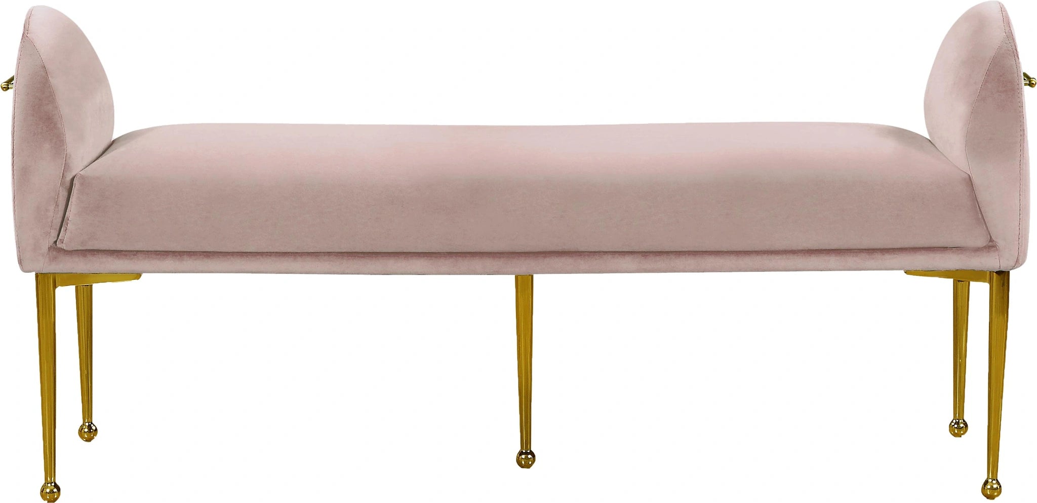 Owen Pink Velvet Bench