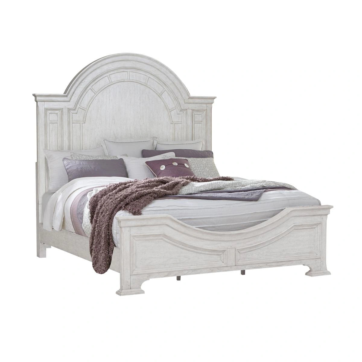Pulaski Glendale Estates King Transom Panel Bed in White