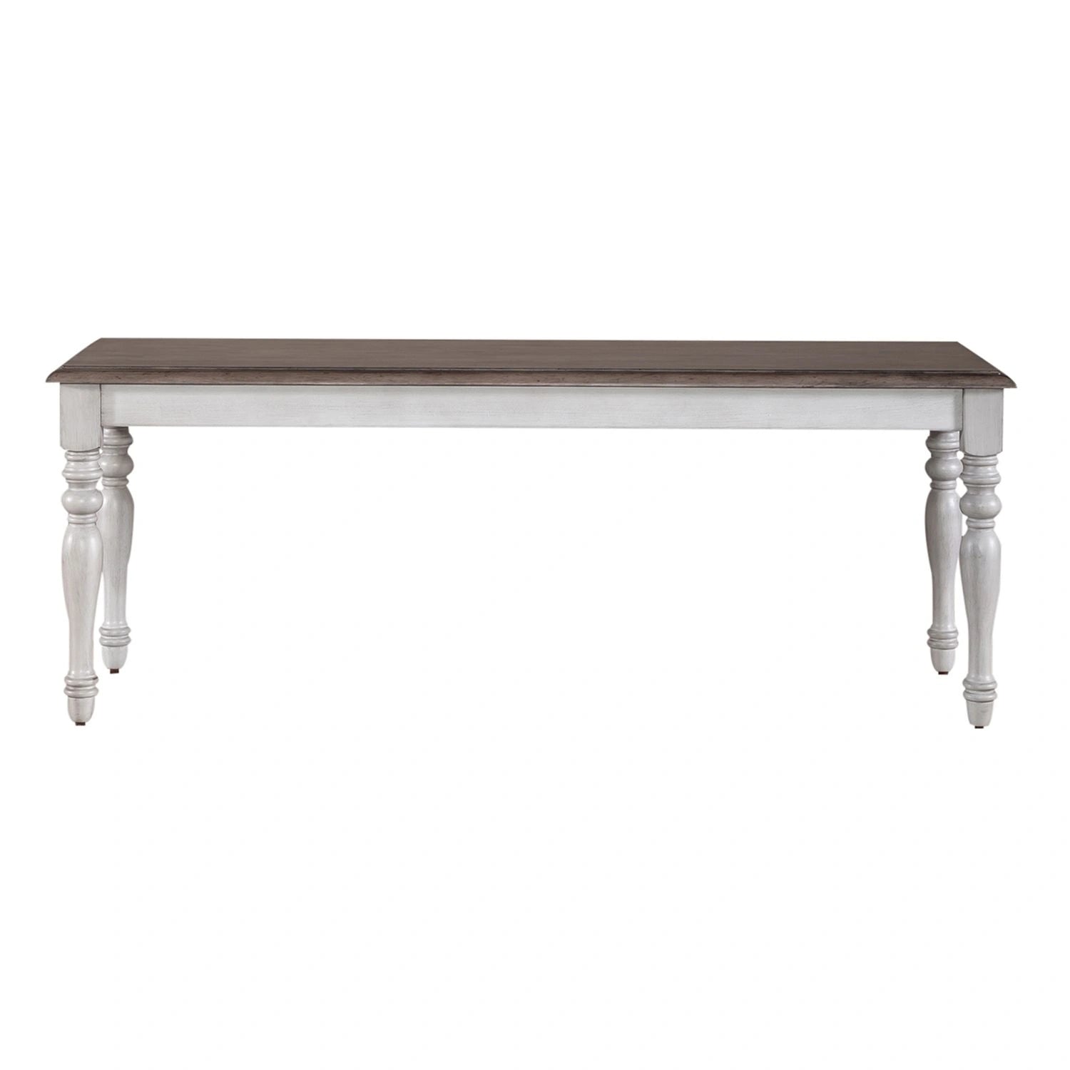 Ocean Isle Bench (RTA) in Antique White with Weathered Pine image