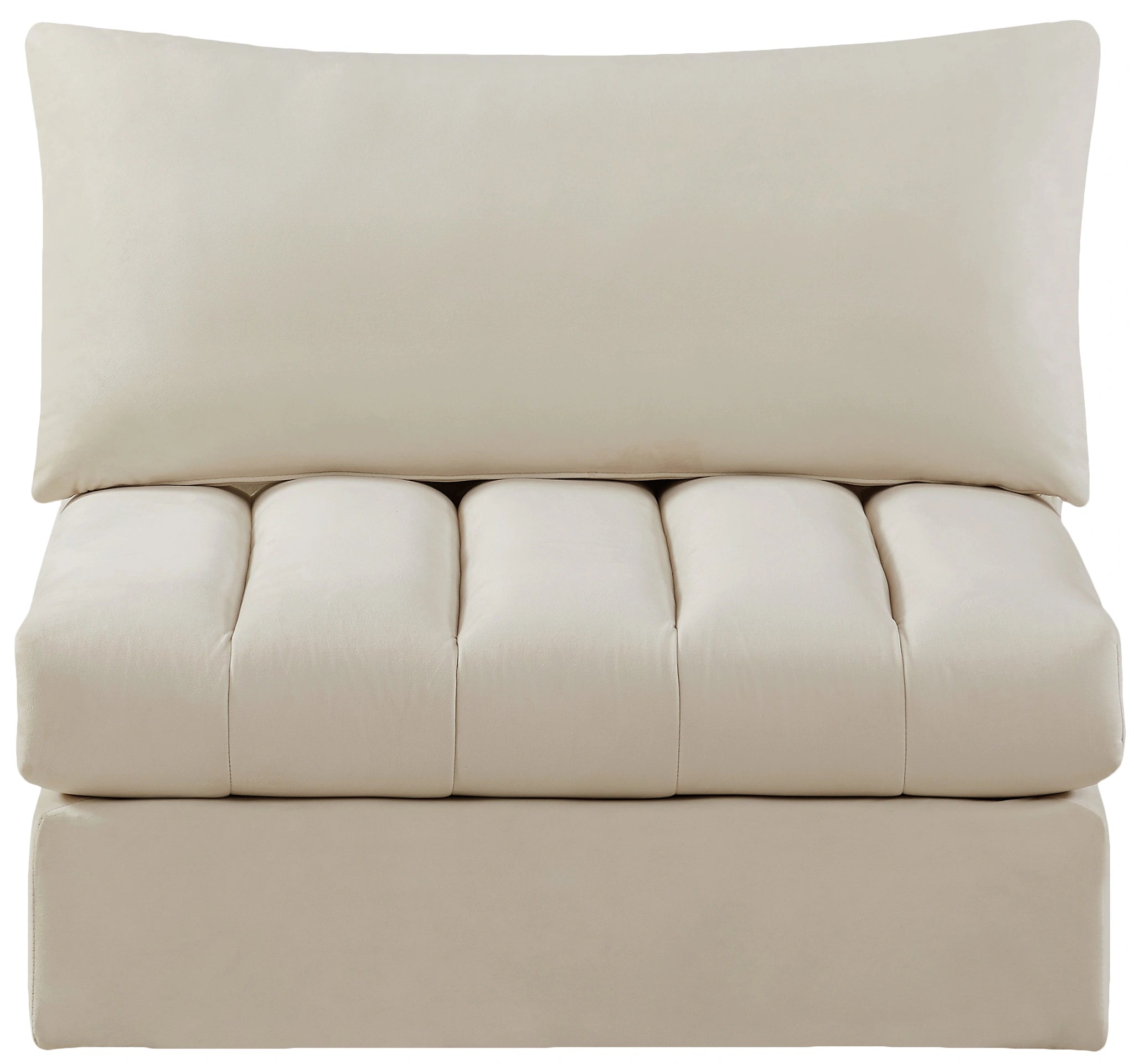 Jacob Cream Velvet Armless