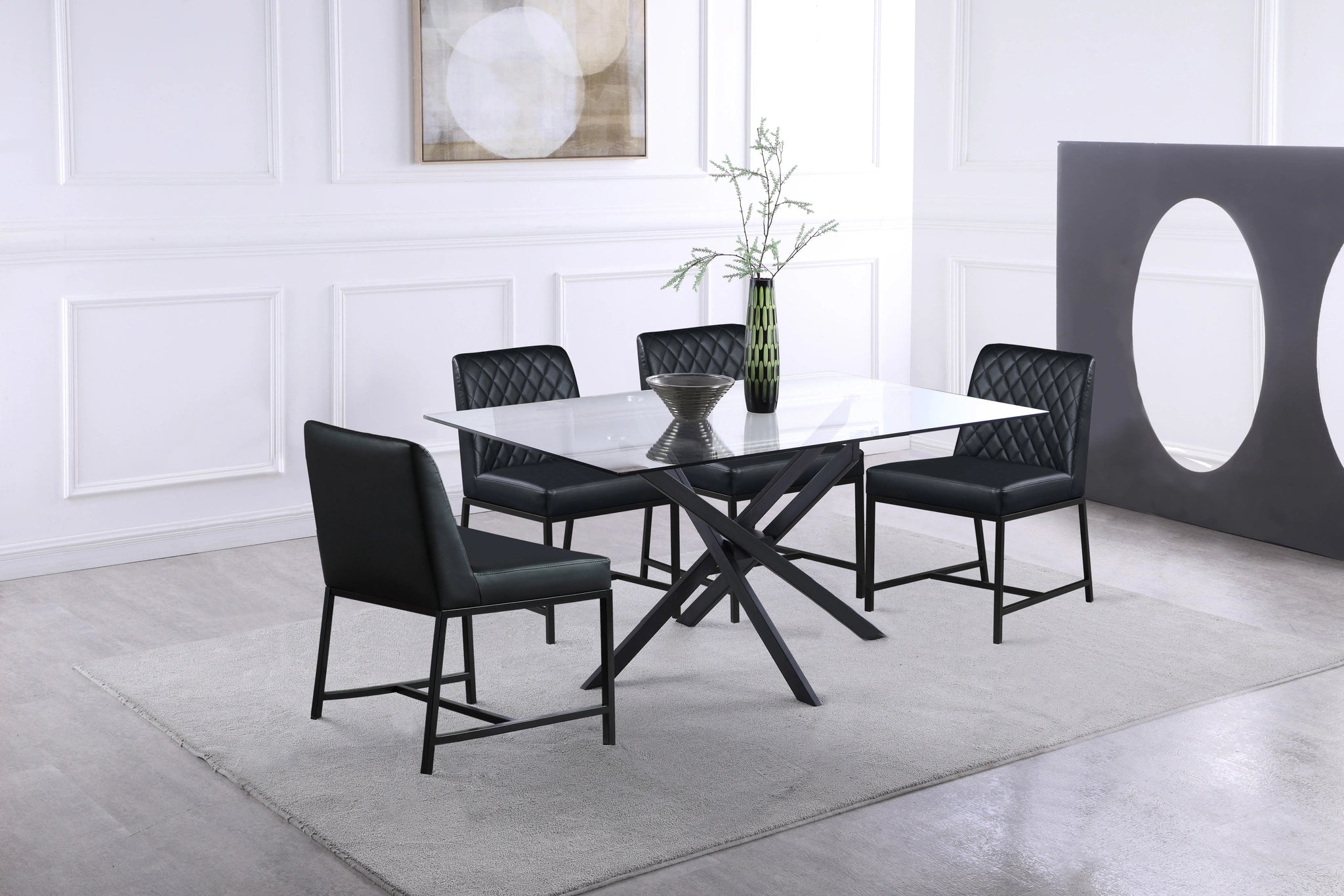 Bryce Black Faux Leather Dining Chair
