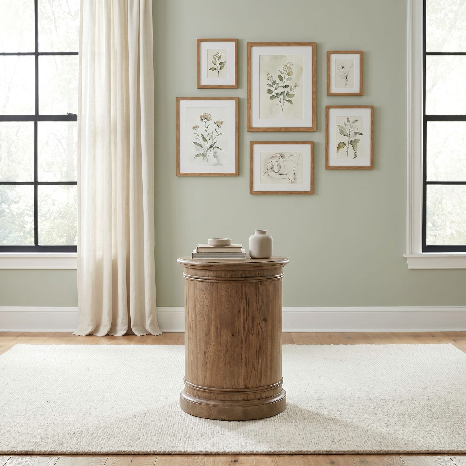 Hickory Grove Drum End Table image