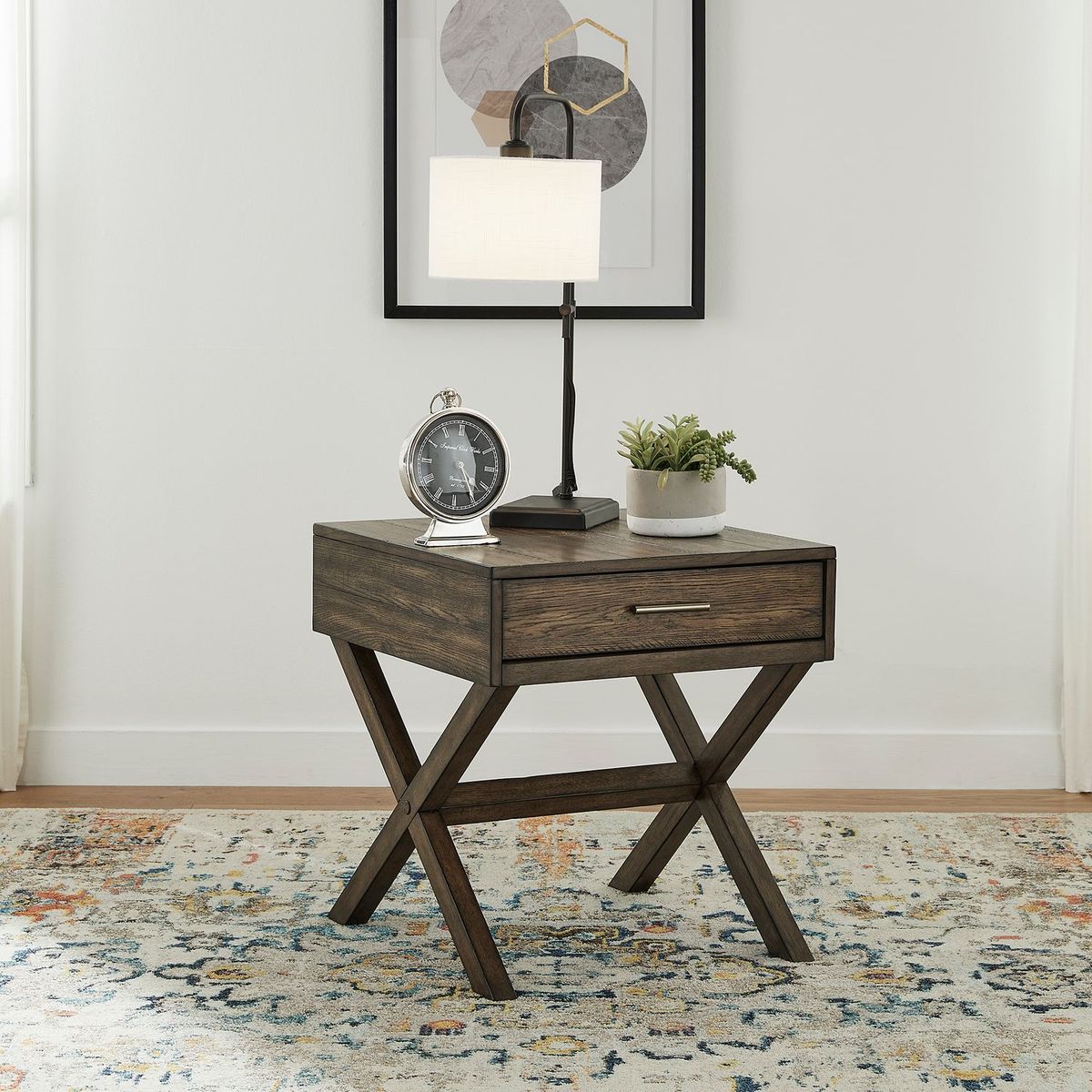 Liberty Furniture Lennox Sofa Table in Brown