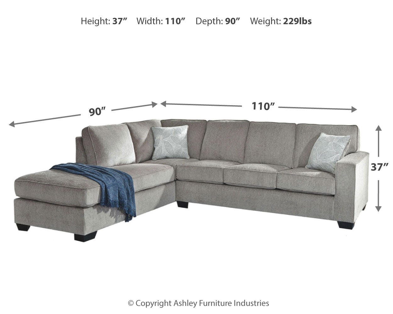 Altari Sectional with Chaise - Luxury Home Furniture (MI)