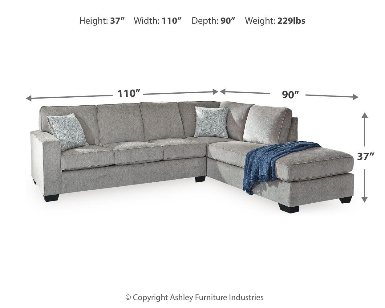 Altari Sectional with Chaise - Luxury Home Furniture (MI)