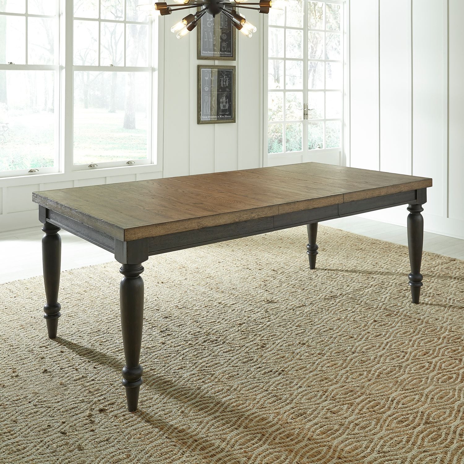Harvest Home Rectangular Leg Dining Table in Chalkboard image