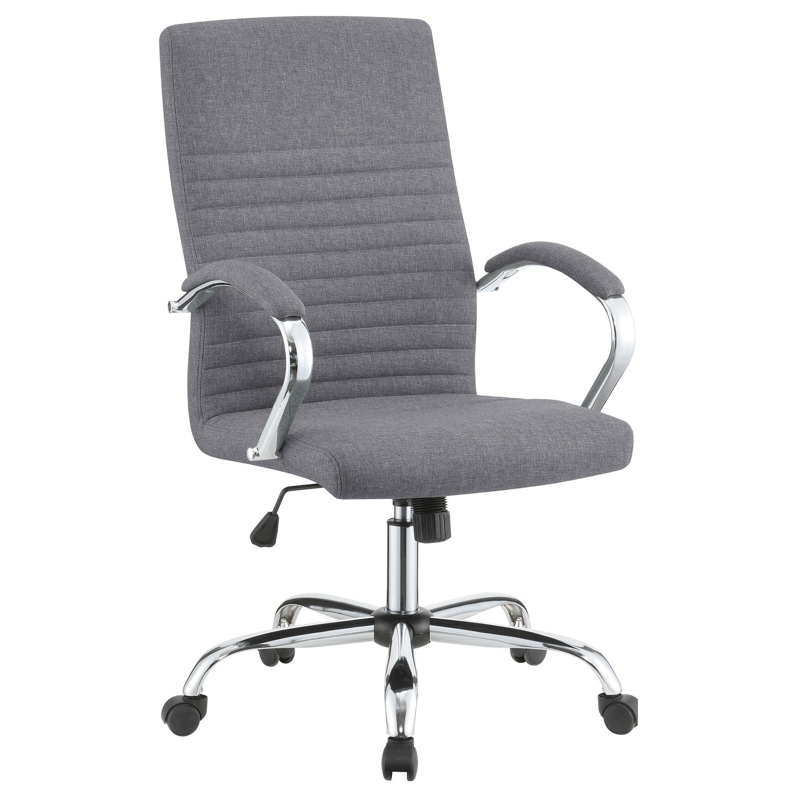 Abisko Upholstered Office Chair with Casters Grey and Chrome image