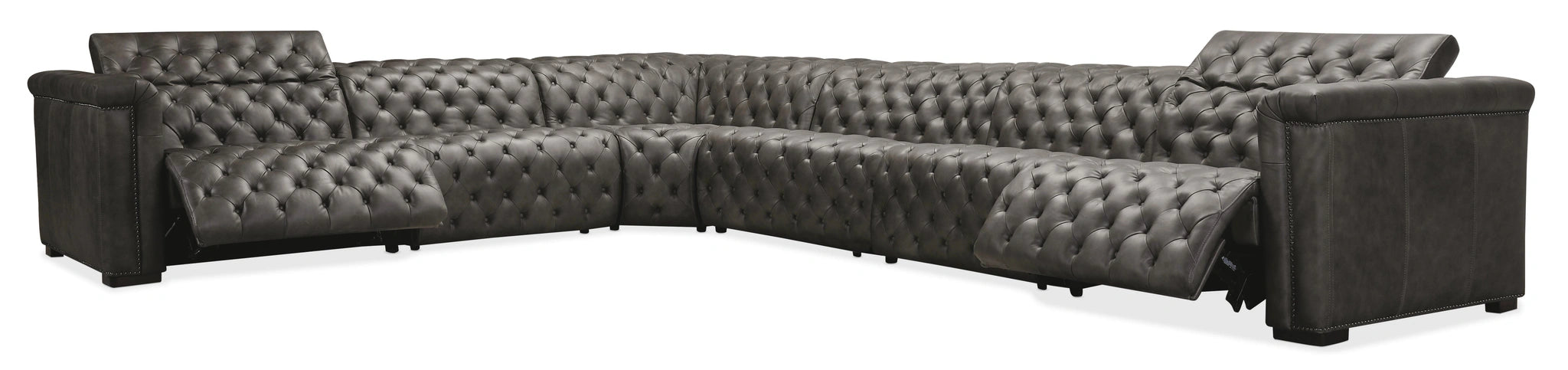 Savion Grandier 6 pc Sectional w/3 PWR Recline PWR Headrest