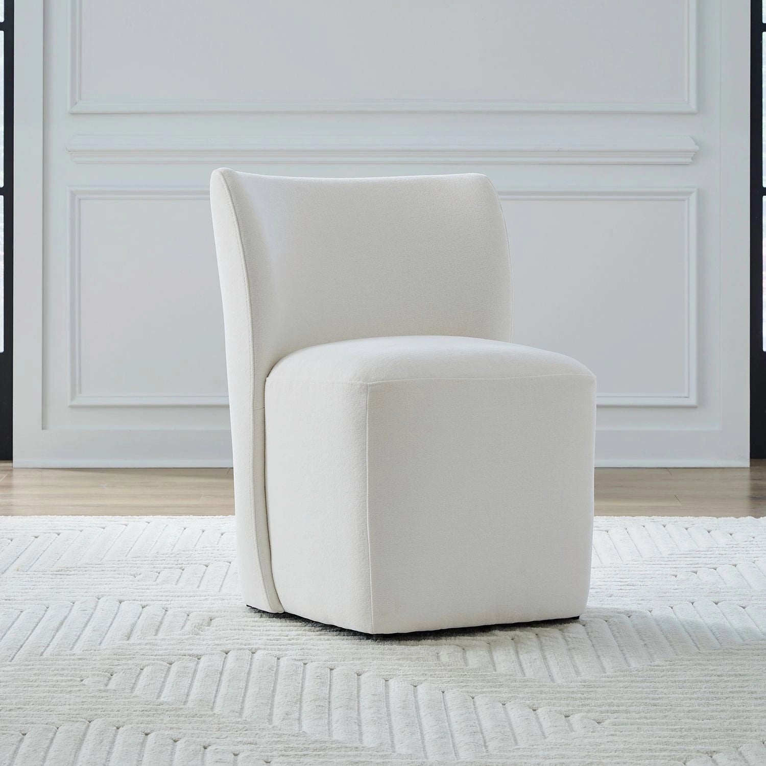 Accent Dining Accent Dining Chair w/ Casters - Ivory image