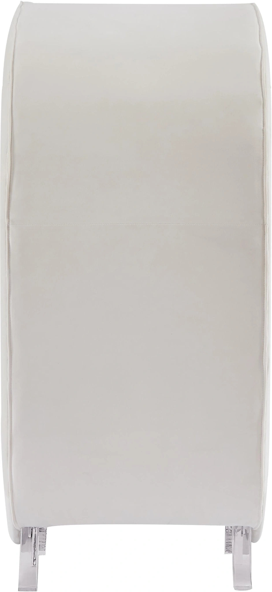Crescent Cream Velvet Accent Chair