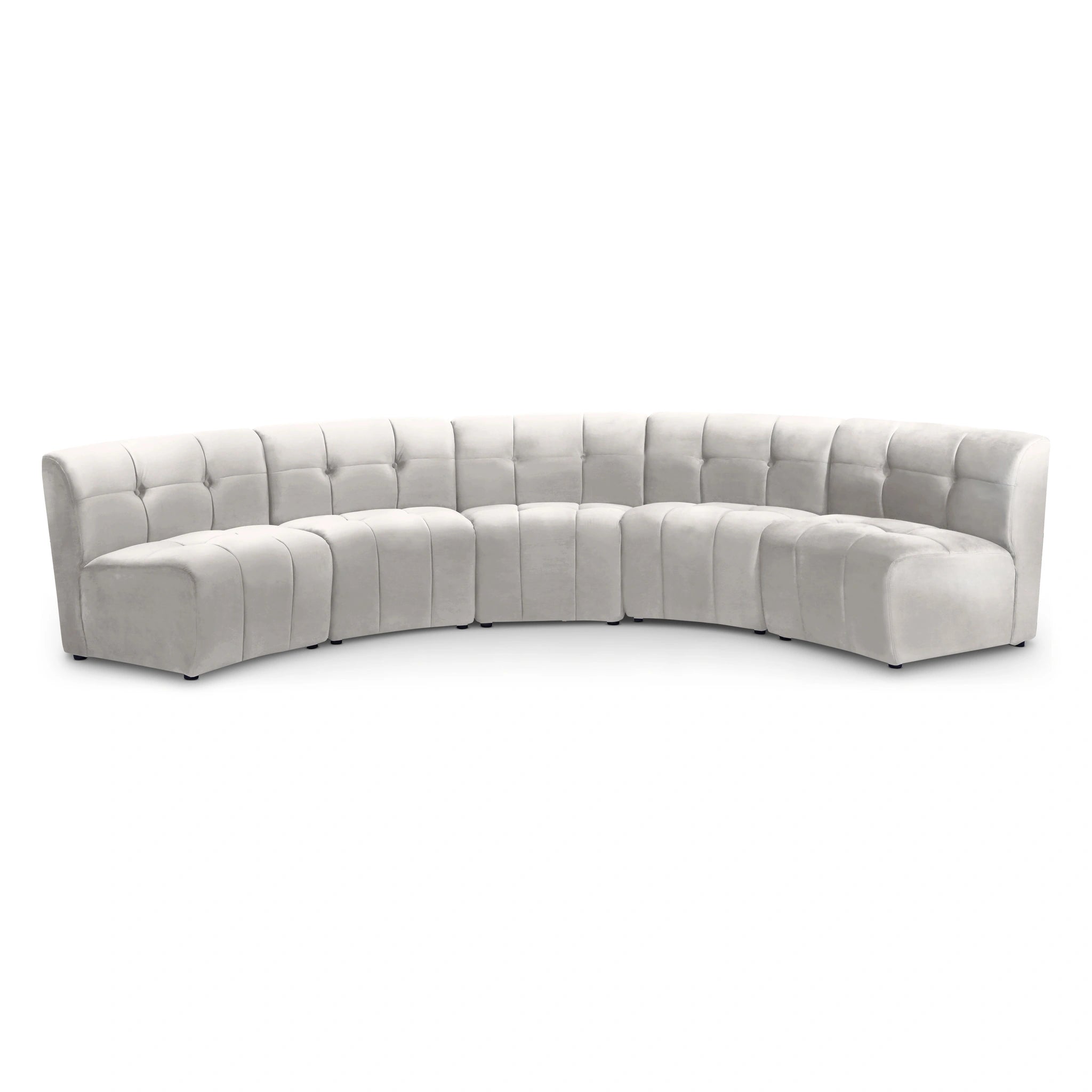 Limitless Cream Velvet 5pc. Modular Sectional