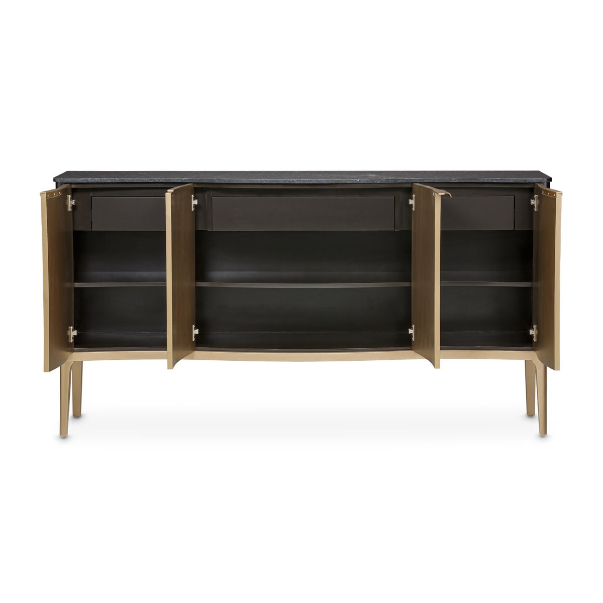 AICO Malibu Crest Sideboard in Crotch Mahogany
