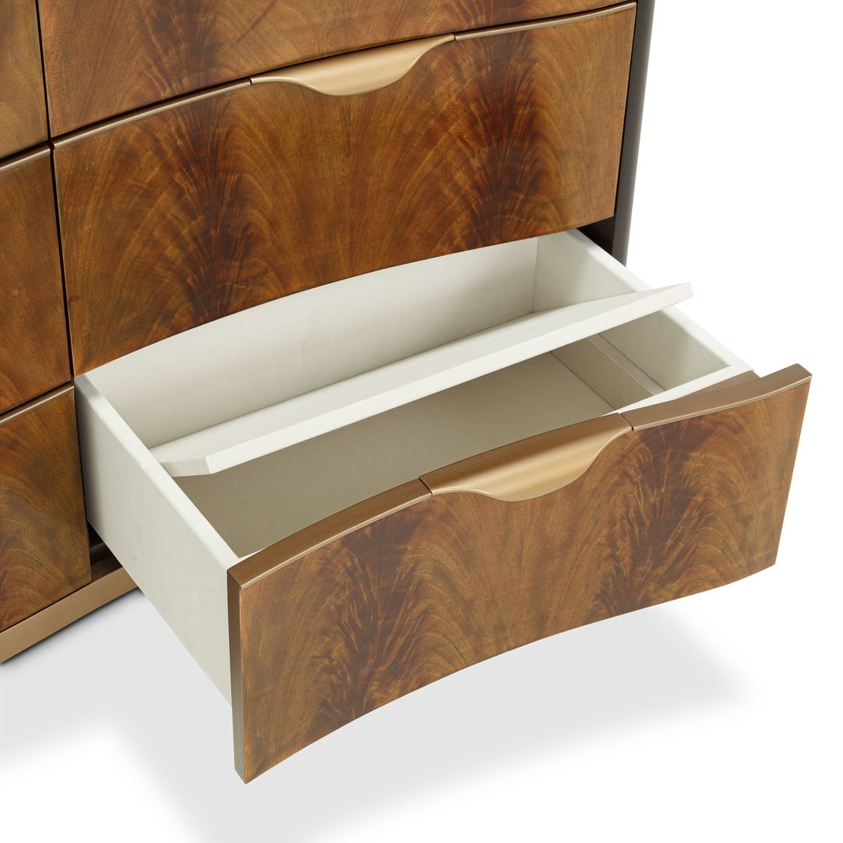 AICO Malibu Crest 9 Drawer Dresser in Crotch Mahogany - Luxury Home Furniture (MI)