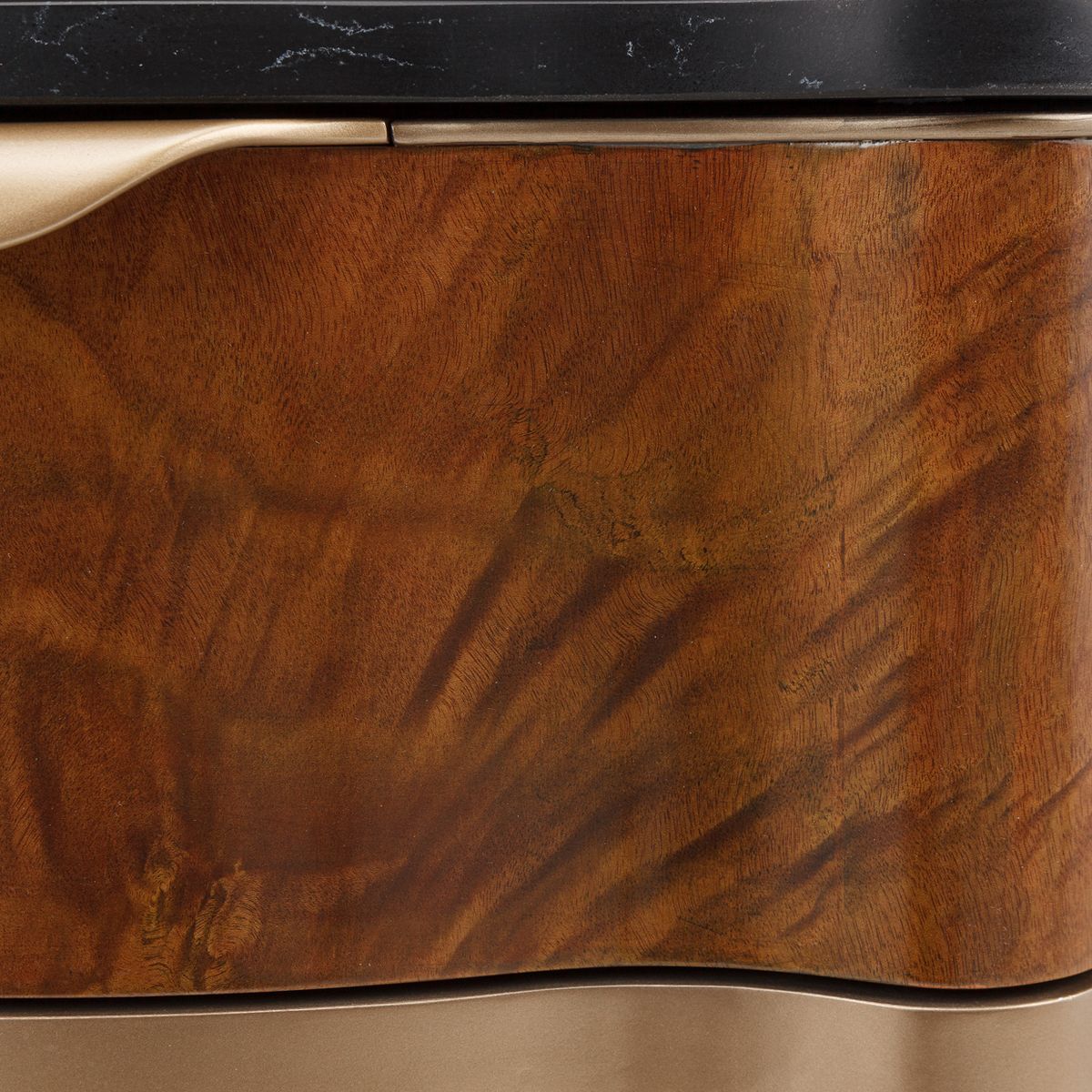 AICO Malibu Crest End Table in Crotch Mahogany
