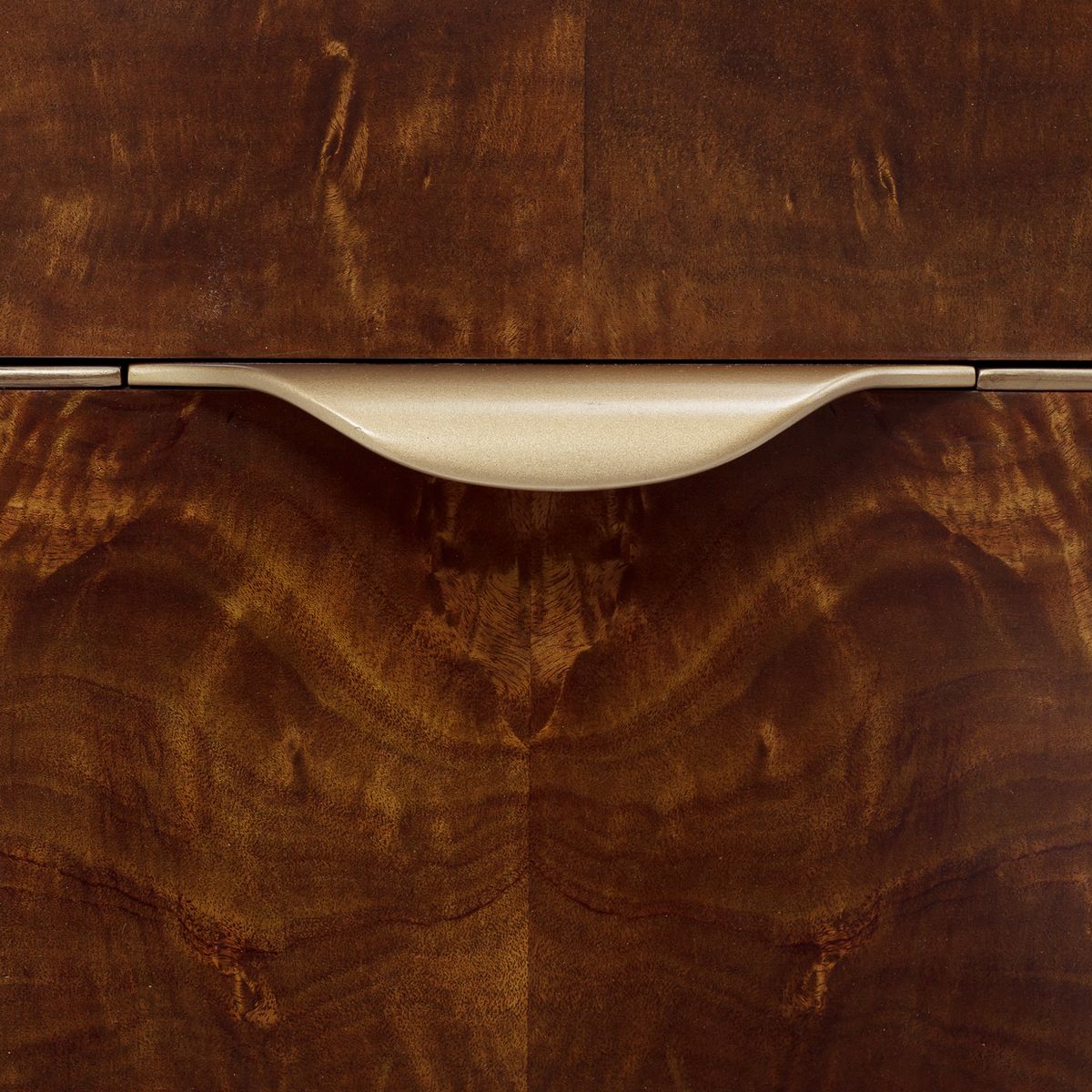 AICO Malibu Crest Display Cabinet in Crotch Mahogany