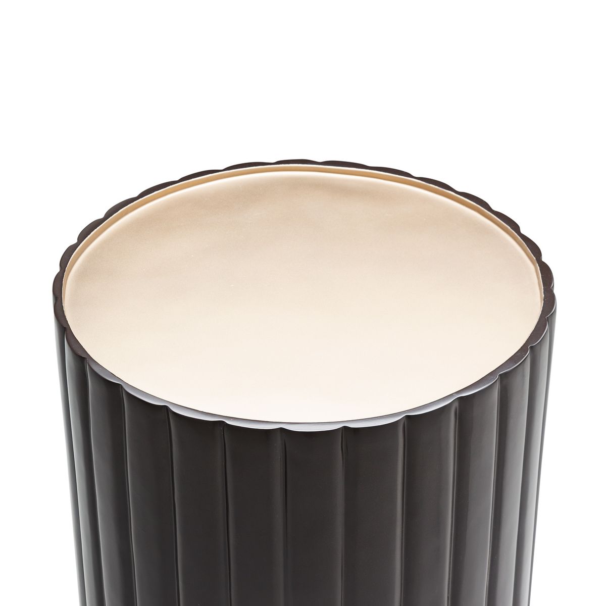 AICO Malibu Crest Round Chairside Table in Dark Espresso - Luxury Home Furniture (MI)