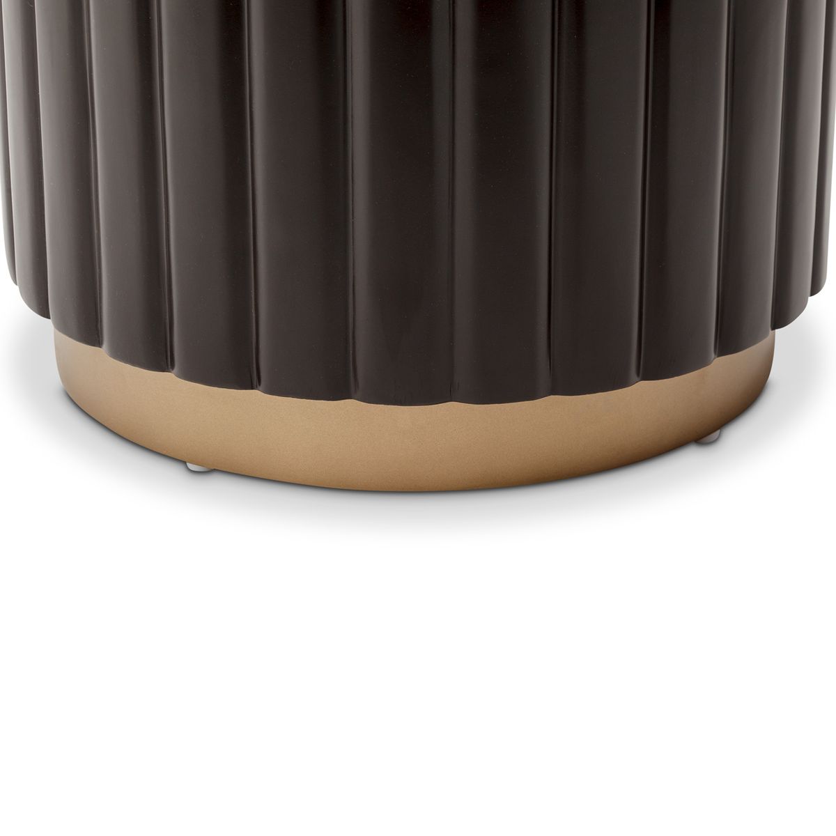 AICO Malibu Crest Round Chairside Table in Dark Espresso - Luxury Home Furniture (MI)