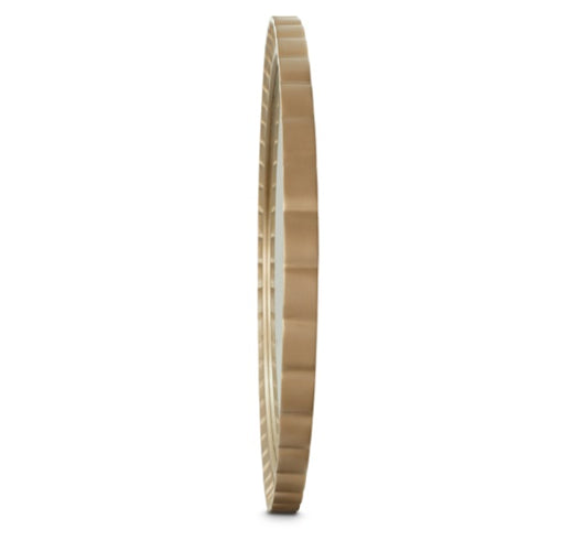 AICO Malibu Crest Oval Wall Mirror in Burnished Gold - Luxury Home Furniture (MI)