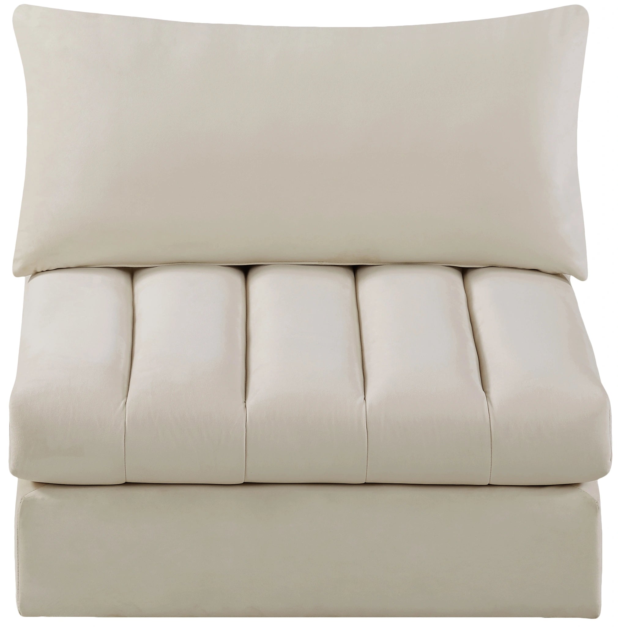 Jacob Cream Velvet Armless