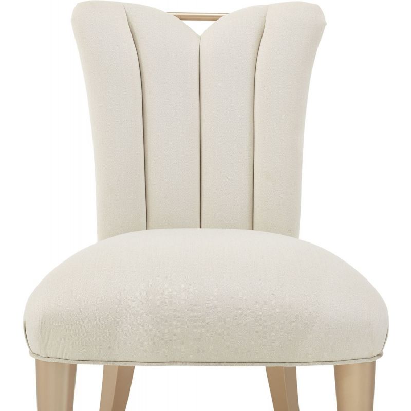AICO La Rachelle Side Chair in Medium Champagne (Set of 2) - Luxury Home Furniture (MI)