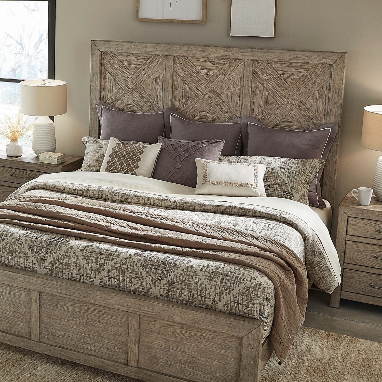 Skyview Lodge King Panel Bed - Luxury Home Furniture (MI)