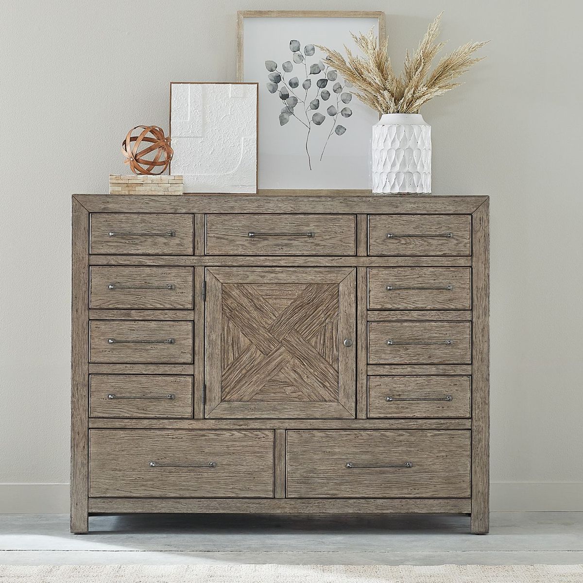 Liberty Furniture Skyview Lodge Chesser in Cobblestone - Luxury Home Furniture (MI)