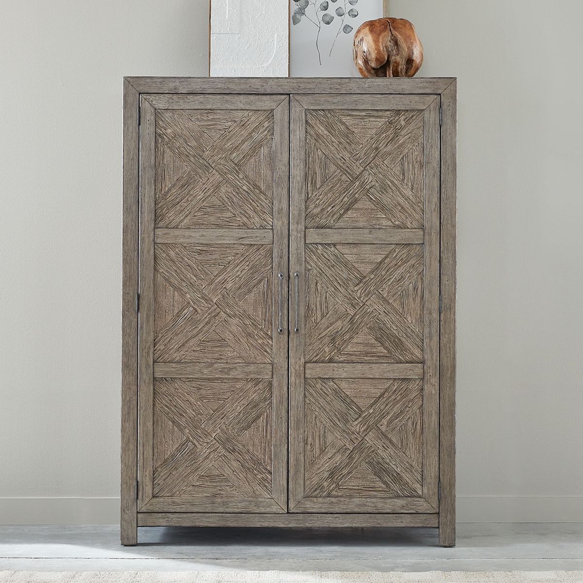 Liberty Furniture Skyview Lodge Armoire in Cobblestone - Luxury Home Furniture (MI)