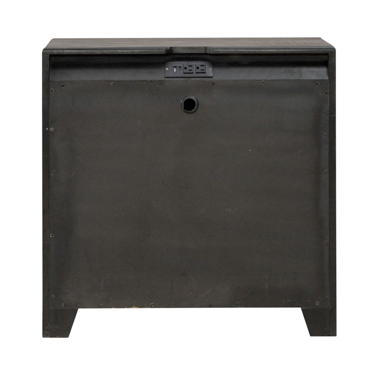 Liberty Furniture Skyview Lodge Nightstand with Charging Station in Cobblestone - Luxury Home Furniture (MI)
