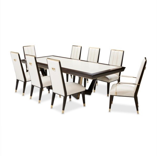 AICO Belmont Place Rectangular Dining Table in Espresso
