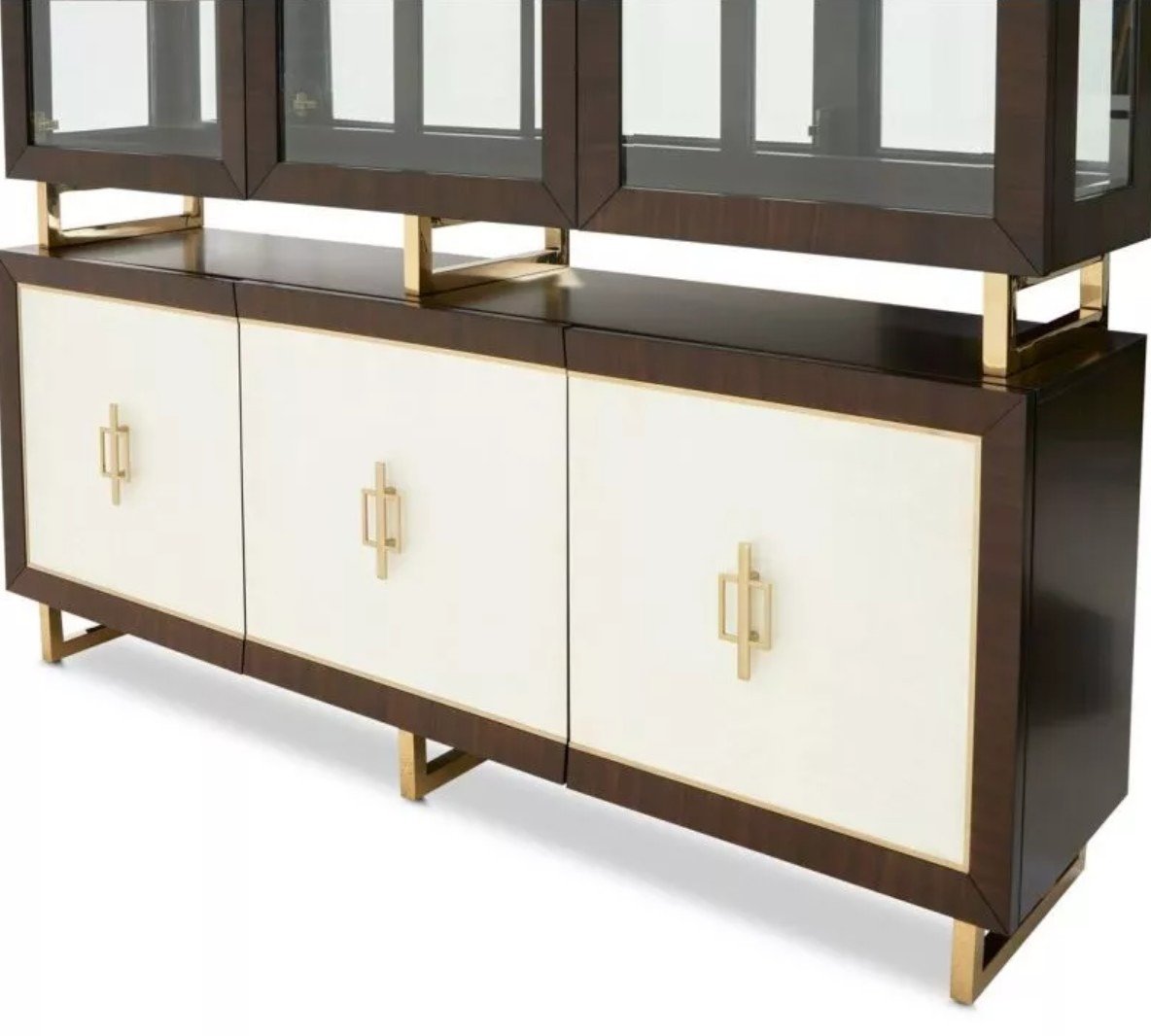 AICO Belmont Place Buffet with China Top in Espresso - Luxury Home Furniture (MI)