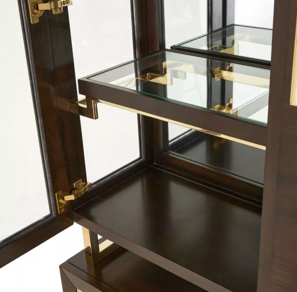 AICO Belmont Place Buffet with China Top in Espresso - Luxury Home Furniture (MI)
