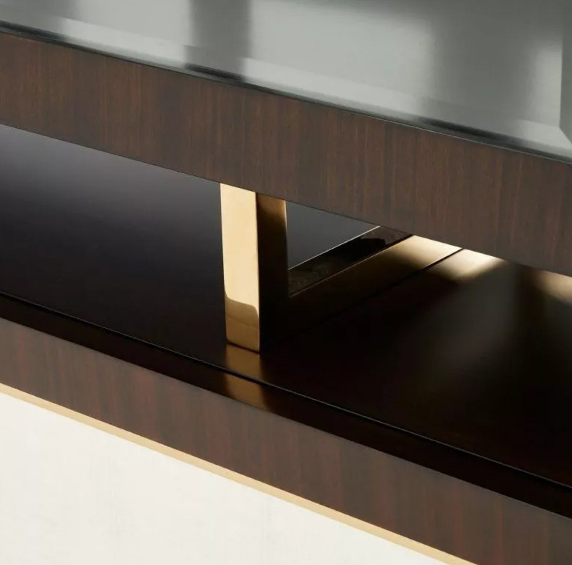 AICO Belmont Place Buffet with China Top in Espresso - Luxury Home Furniture (MI)