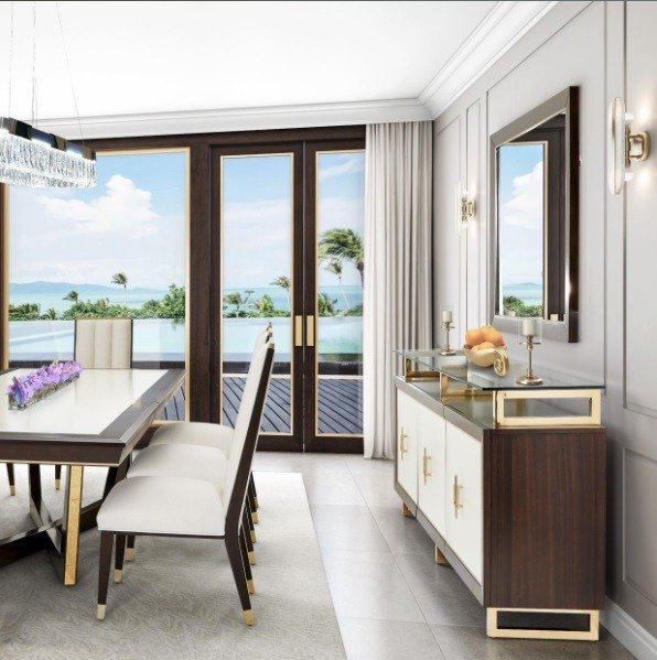 AICO Belmont Place Sideboard in Espresso - Luxury Home Furniture (MI)