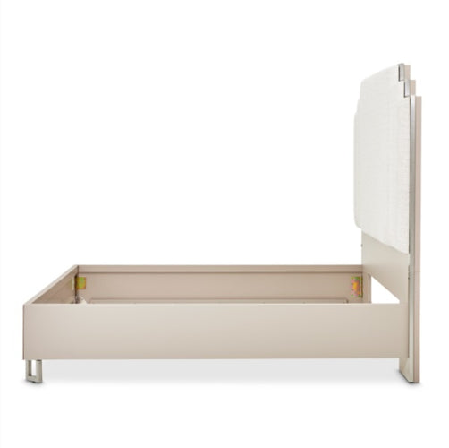 AICO Furniture Palm Gate King Upholstered Platform Bed in Clay